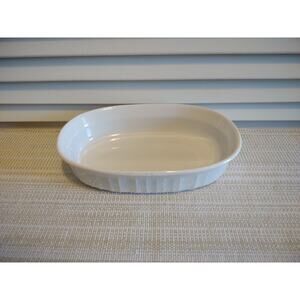 Corning Ware F-15-B Oval 7.25" French White Individual Dish Pyroceram Stoneware